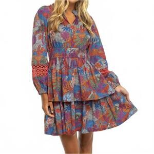 NEW BRITON COURT natalie mini dress in burgundy rose